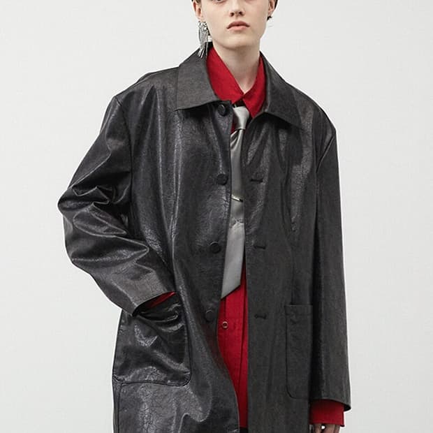 더일마 그레타 빈티지 에코 가죽 자켓