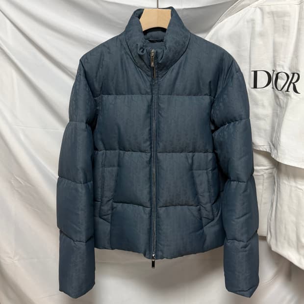 [S+급/46] 디올 오블리크 푸퍼 패딩 블루 풀구성
