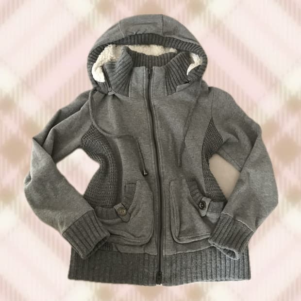 그레이 퍼 후드집업 자켓 집업 점퍼 오네 갸루 와투케 러힙 빈티지