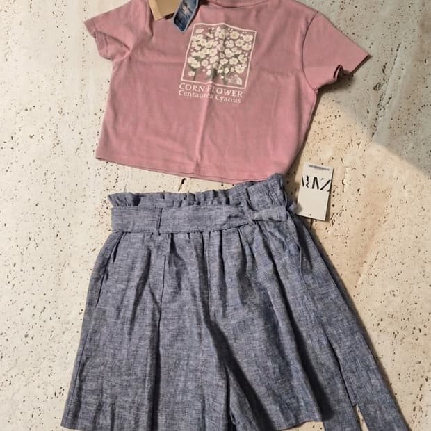 [새상품] 자라(ZARA) 린넨 블렌드 벨티드 반바지 (XS)