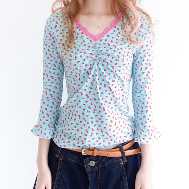 샵페어리 스트로베리 레이스 탑 민트