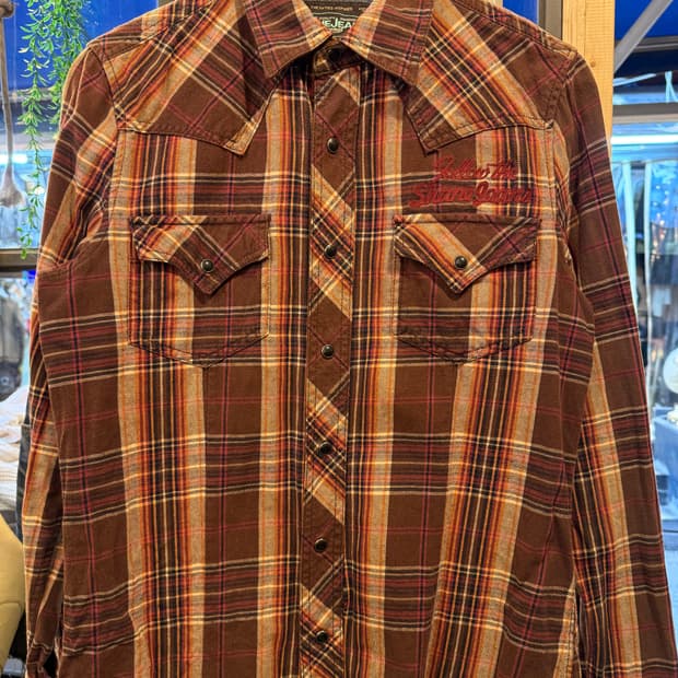 쉐인진 웨스턴 체크셔츠