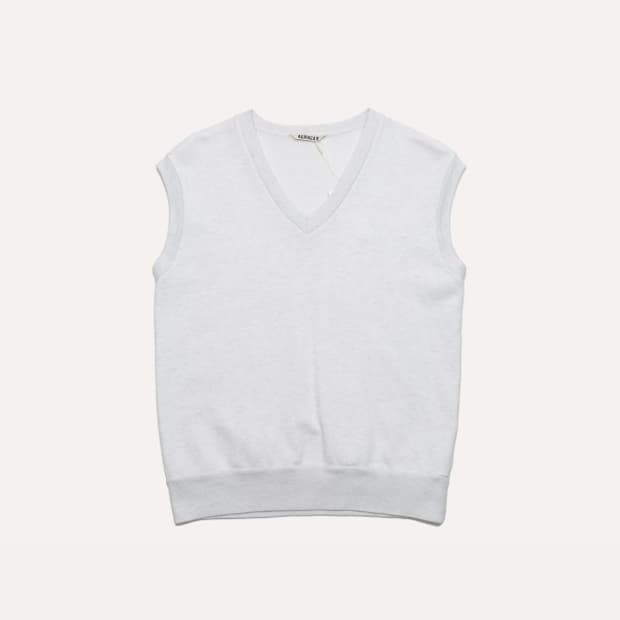22ss light flowy sweat v-neck vest