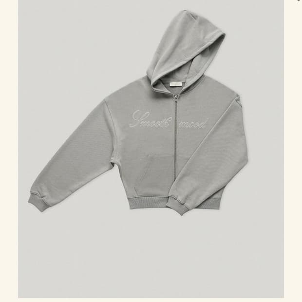 스무드무드 Drew Hooded Zip Up Low Gray 새상품