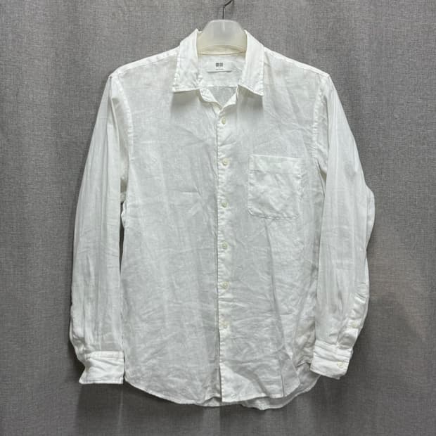[L] 유니클로 린넨 마 긴팔 셔츠 남방