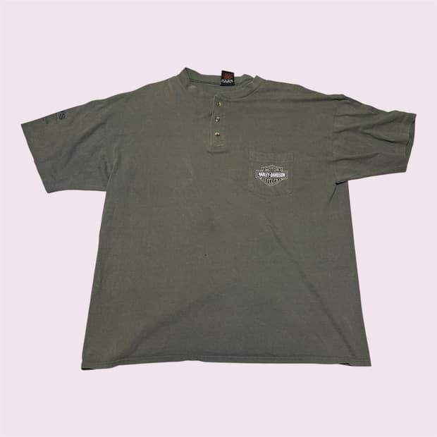 00s USA 할리데이비슨 그래픽 헨리넥 2XL