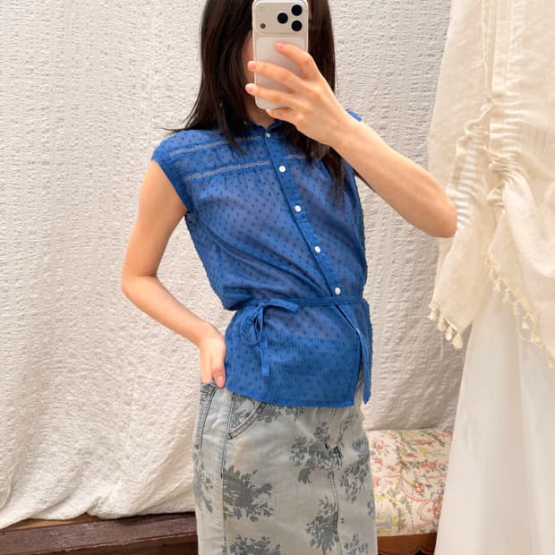 cobalt grace blouse
