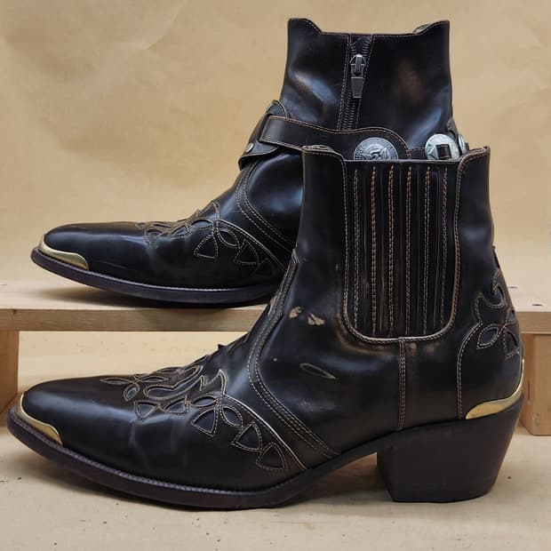 JUNRODEO 빈티지 웨스턴 부츠 275 굽6