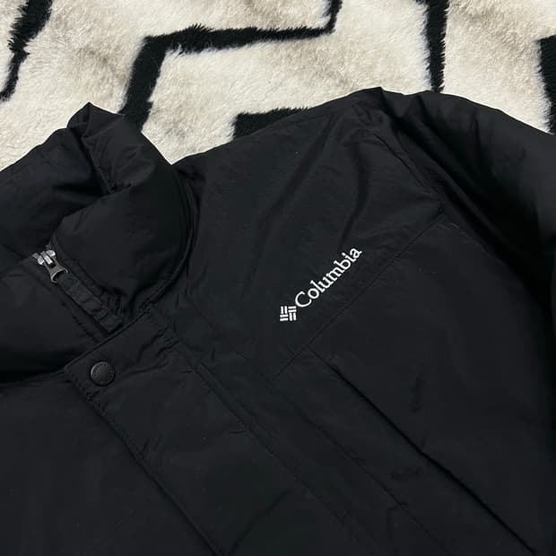 [M]컬럼비아 멀티포켓 하프패딩/블랙