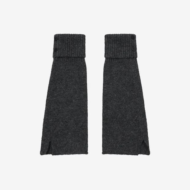 미세키서울 버튼 니트 레그워머 차콜