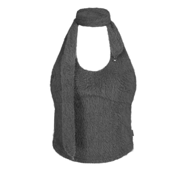 OJOS Muffler Knit Halter Top