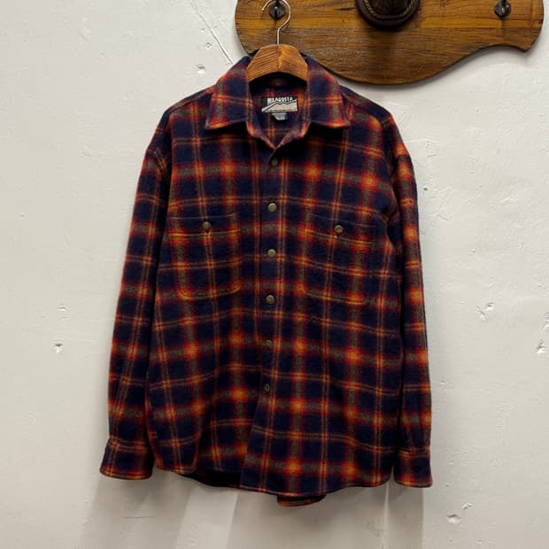Wool Blend Vintage Ombre Check Flannel S