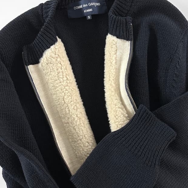 꼼데가르송 옴므 집업 스웨터 05aw S