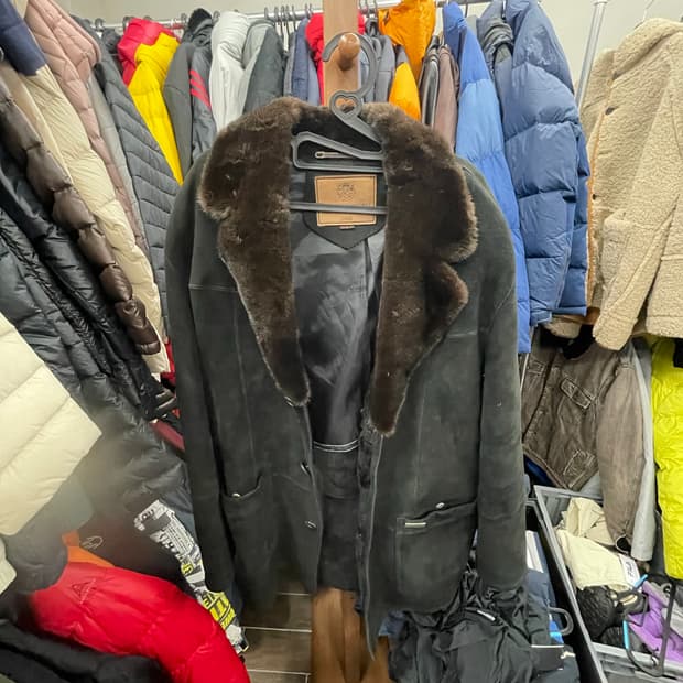 진도무스탕 가죽은깨끗 털하자 