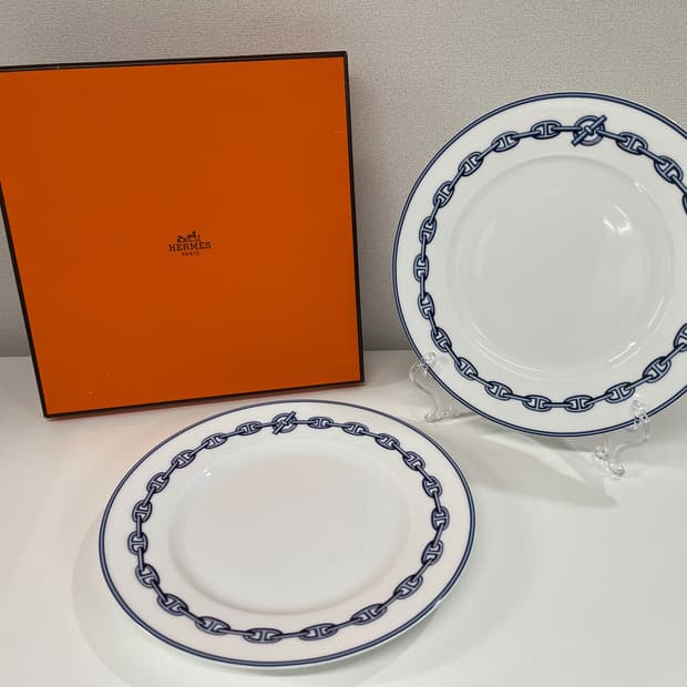 에르메스 샹달 블루 플레이트 2P HERMES