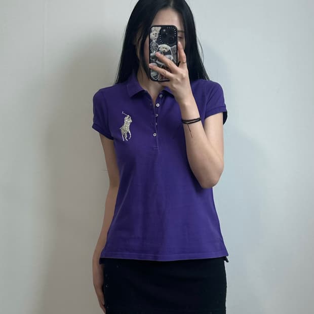 폴로 랄프로렌 빅포니 퍼플 반팔 pk 피케 티셔츠