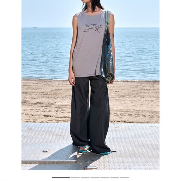 오들리워크샵 Rhinestone Muscle Tank, Fade