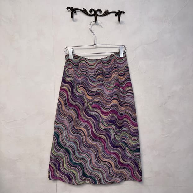 Missoni pink purple ethnic pattern skirt