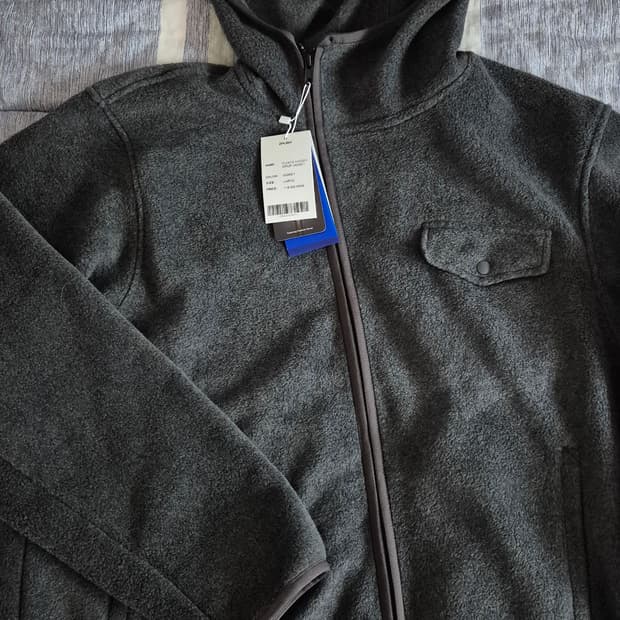 지플리시 플리스후드집업 자켓 다크그레이 L