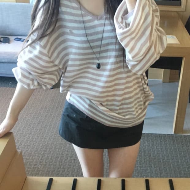 아워캐비넷 dilo stripe knit