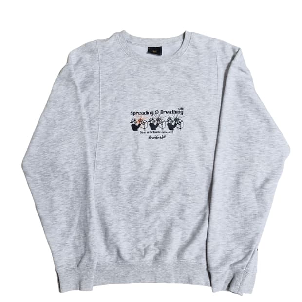 브라운브레스 캐릭터로고 맨투맨 오트밀 M