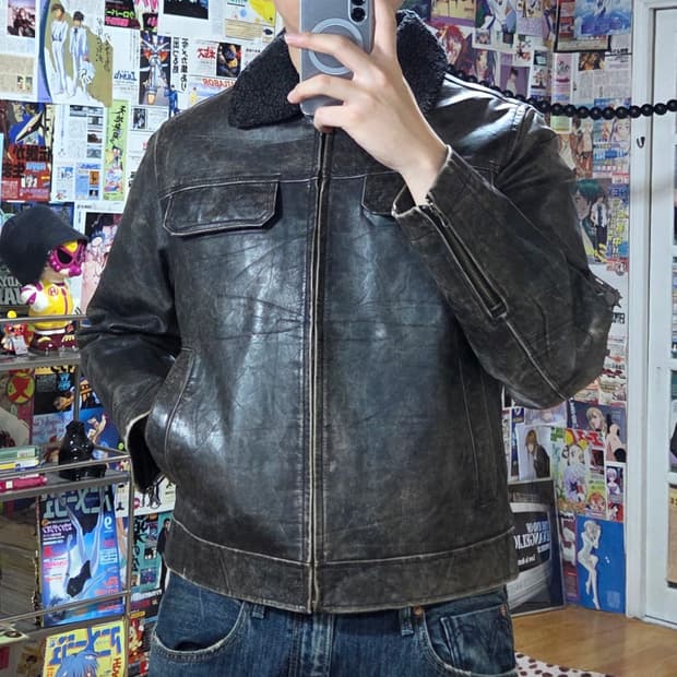 00S JPN 올드 갭 소가죽 트러거 자켓