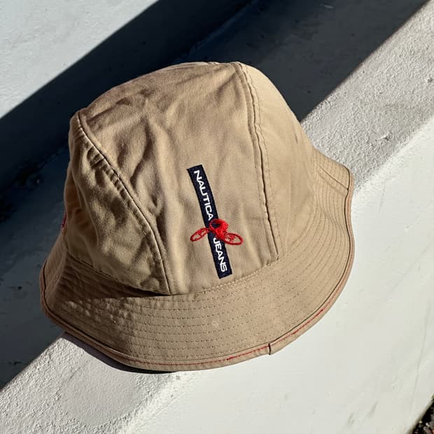 [L-XL] 노티카 진스 베이지 버킷햇 모자 빈티지