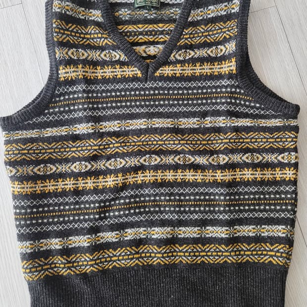 부기홀리데이(Boogie Holiday) 페어아일 니트 베스트 - 브라운