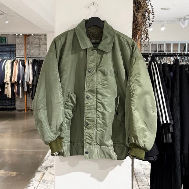 U.S.NAVY 카키 라이트웨이트 플라이트 자켓