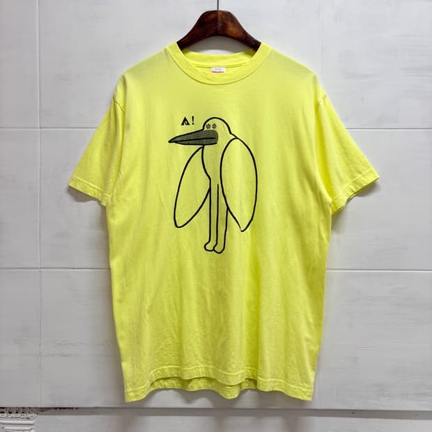 United Athle 옐로우 빈티지 반팔 티셔츠 L JPN