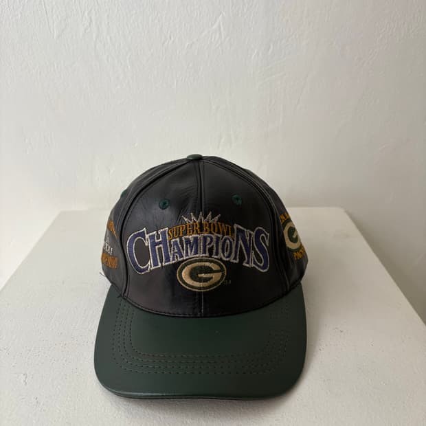 90's NFL Green Bay Pakers Leather cap