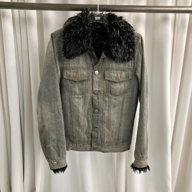 JPN VTG 빈티지 퍼 워싱 데님 자켓 M