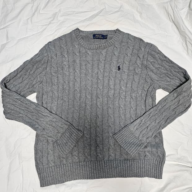 폴로랄프로렌 케이블 니트 꽈배기 니트 스웨터 M