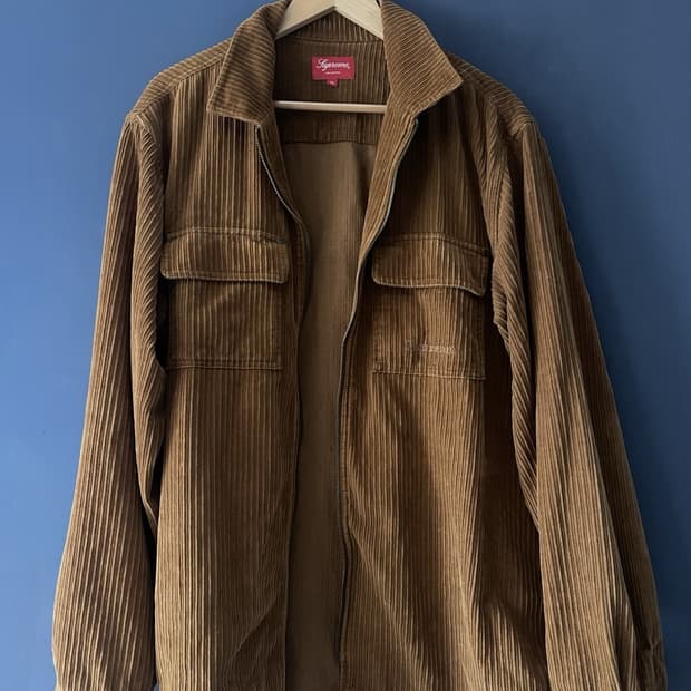 슈프림 코듀로이 집업 셔츠