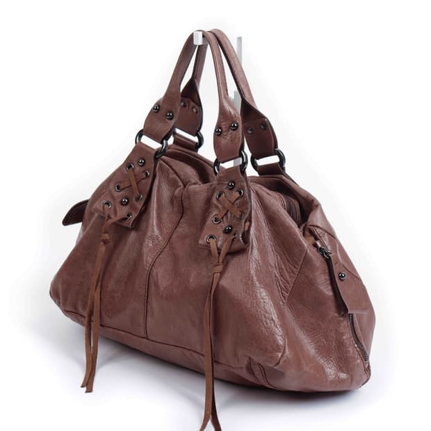 [NICOLI] 다크브라운 스퀘어 토트백