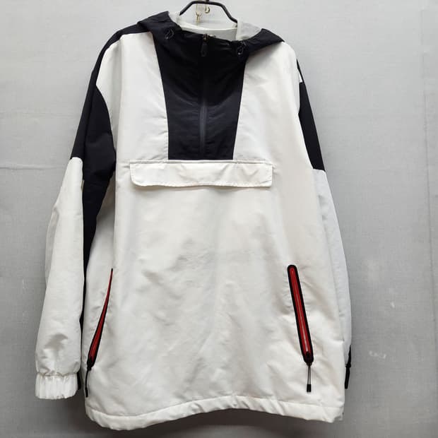 스파이더 배색 백로고 아노락 반집업 바람막이 L(XL)