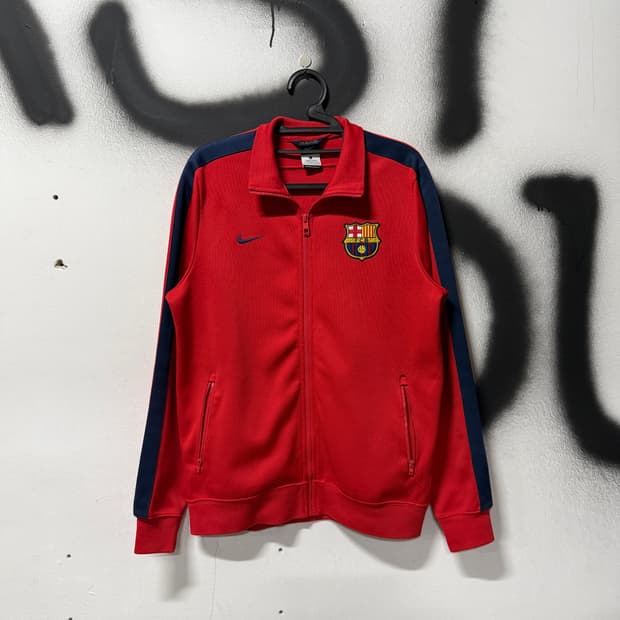 나이키 올드스쿨 빅프린팅 바르셀로나 트랙 져지 자켓