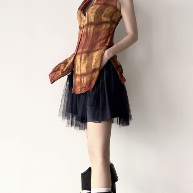 Sun summer vest top / orange