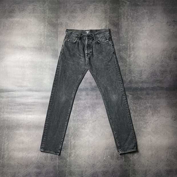 CARHARTT 칼하트 WIP 슬림 테이퍼드 흑청 데님 팬츠 A00828