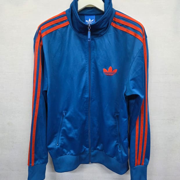아디다스 파이어버드 트랙탑 져지 블루오렌지 m