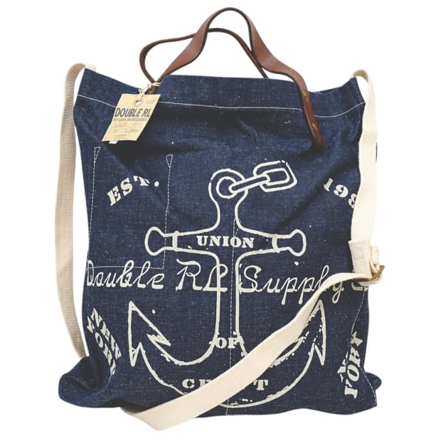 더블알엘 rrl 앵커 데님 토트백