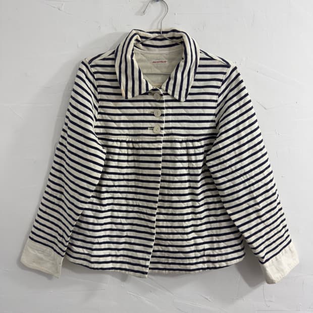 nana tone stripe button jacket