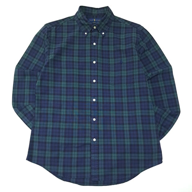 CL899 L 폴로 슬림핏 블랙워치 타탄체크 셔츠 남방