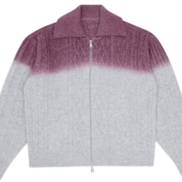 아더에러 그라데이션 니트집업 M