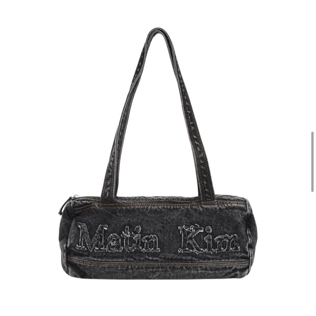 (새상품) 마땡킴 워시드 데님 더플백