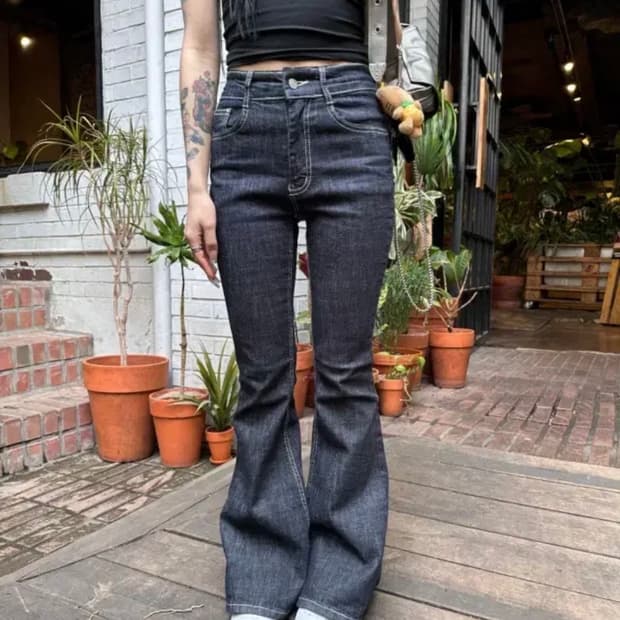 더미스테리어스호텔 스판 부츠컷 데님