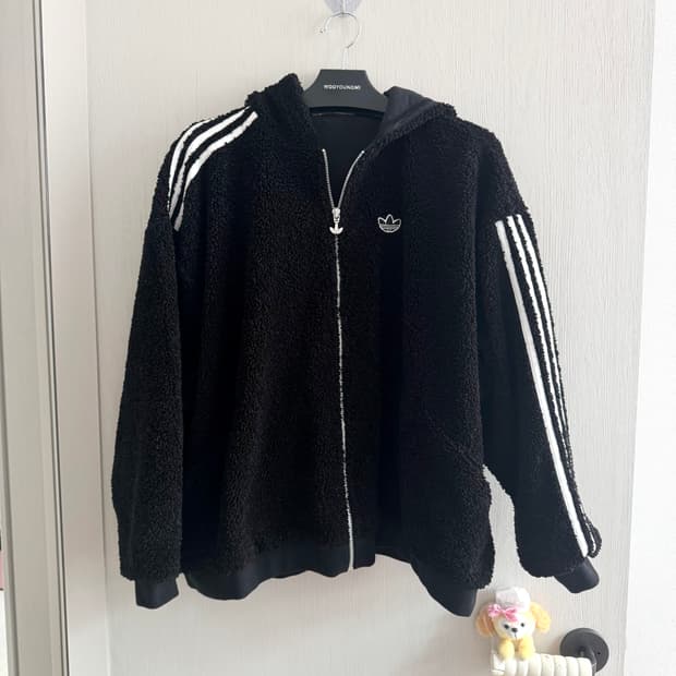 (xs) 아디다스 뽀글이 오버핏 자켓