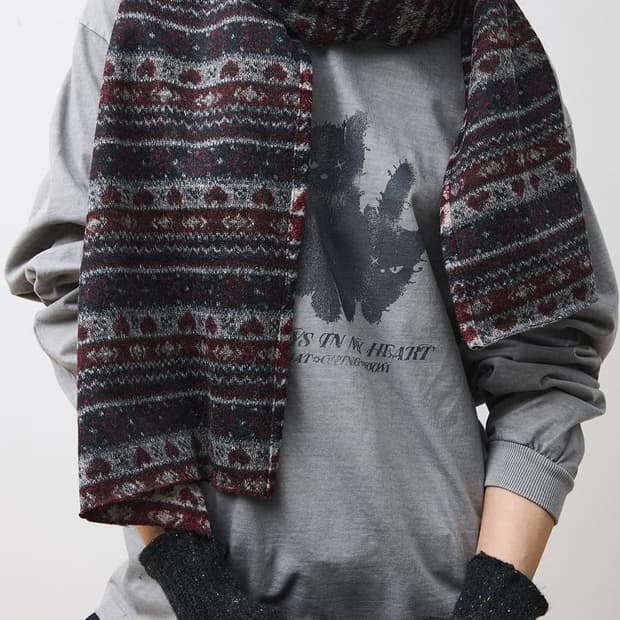 해칭룸 하트 울 머플러