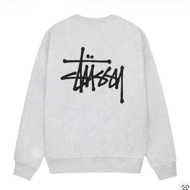 스투시 베이직 스투시 크루넥 애쉬 헤더 L