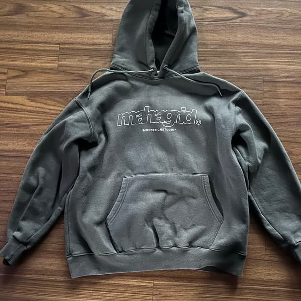 마하그리드 기모 후드티 차콜 M